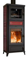 Thermorossi Kaminofen Flora Forno Keramik wasserführend Bordeaux 15,1 kW